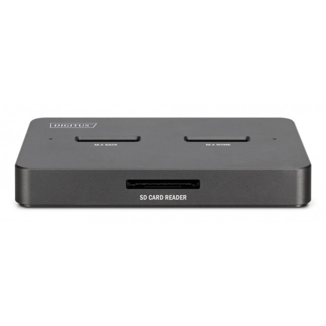 Digitus M.2 NVMe + M.2 SATA SSD docking station with SD Express card reader, USB-CTM
