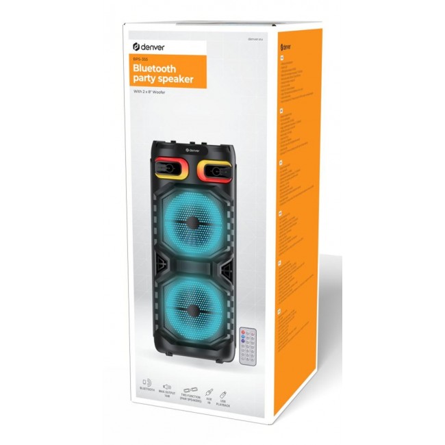 Denver BPS-355 portable/party speaker Black 16 W