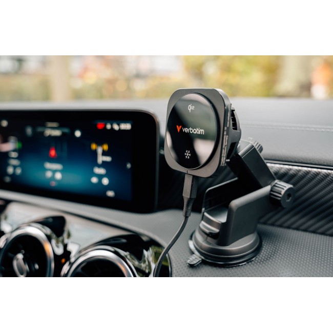 Verbatim Charge 'n' Drive Qi2 Magnetic Wireless Car Charger