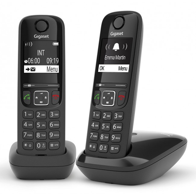 Gigaset AS690 Duo Analog/DECT telephone Caller ID Black Gigaset AS690 Duo Analog/DECT telephone Caller ID Black