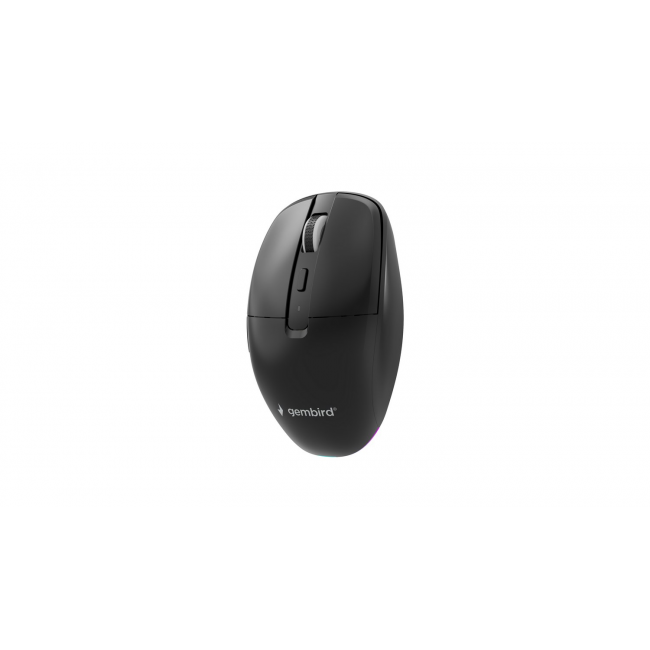Gembird MUSW2-6B-01 Dual-mode wireless mouse (2.4G + BT), 1600 DPI, 6-button, black