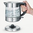 Severin WK 3468 electric kettle 1 L 2200 W Black, Stainless steel, Transparent