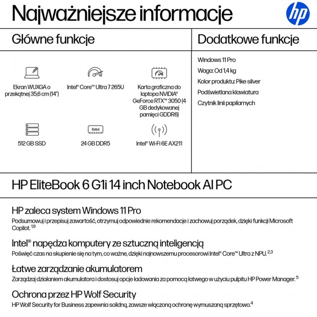Notebook HP EliteBook 6 G1i 14