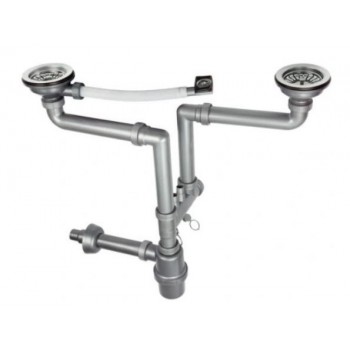 2-BOWL SINK SIPHON - WITH 3.5' OVERFLOW