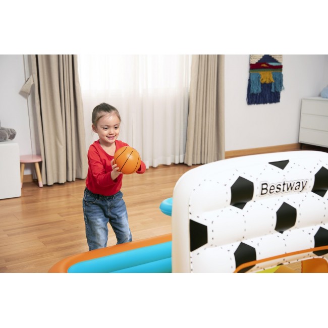 Bestway Kick N Swish 3-in-1 Multi-Use Inflatable Ball Pit with 18 Play Balls