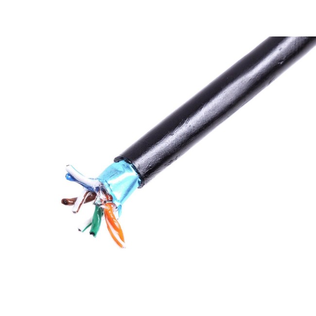 Gel-filled outdoor installation cable DIGITUS cat.5e, F/UTP, AWG 24/1, PE, 305m, black, reel