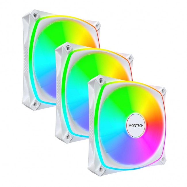 Montech RX120 PRO Computer case Fan 12 cm White 3 pc(s) Montech RX120 PRO Computer case Fan 12 cm White 3 pc(s)