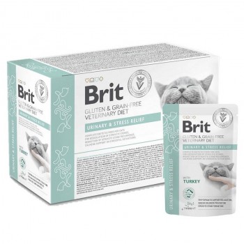 BRIT VD Urinary and Stress Relief Pouch - wet cat food - 12x85g
