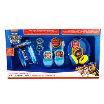 PAW Patrol 5-in-1 Adventure Set: Flashlight, Compass, Binoculars, Walkie Talkie, PW-V302 eKids Headphones