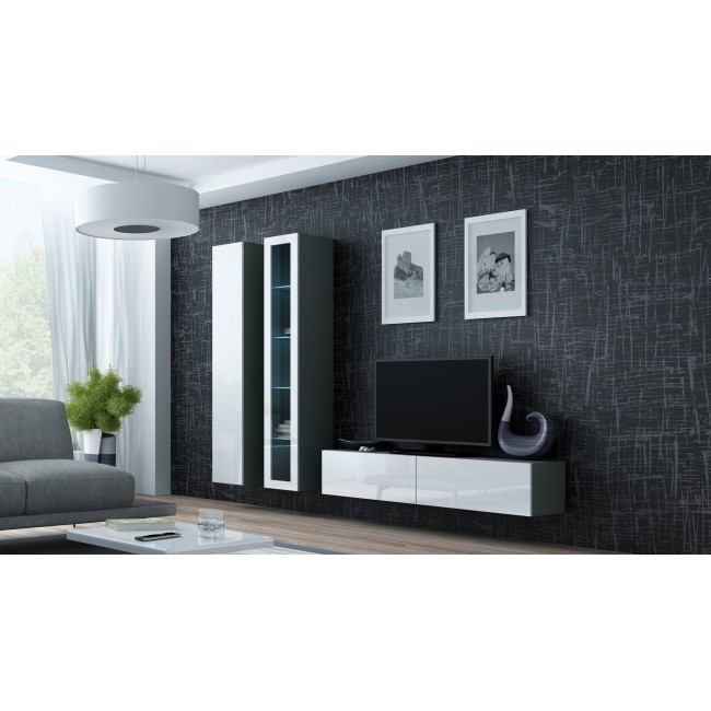 Cama TV stand VIGO 140 30/140/40 grey/white gloss