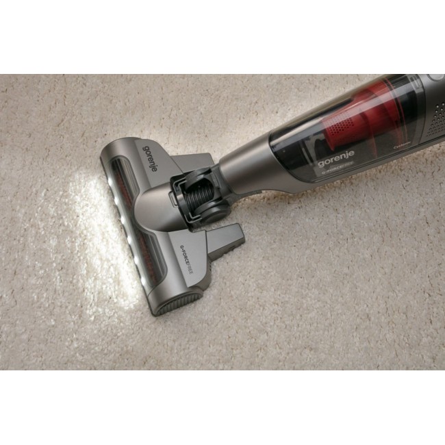 Gorenje SVC252GFA stick vacuum/electric broom 2-in-1 stick vacuum Battery Dry HEPA Bagless 0.5 L 155 W Black, Grey