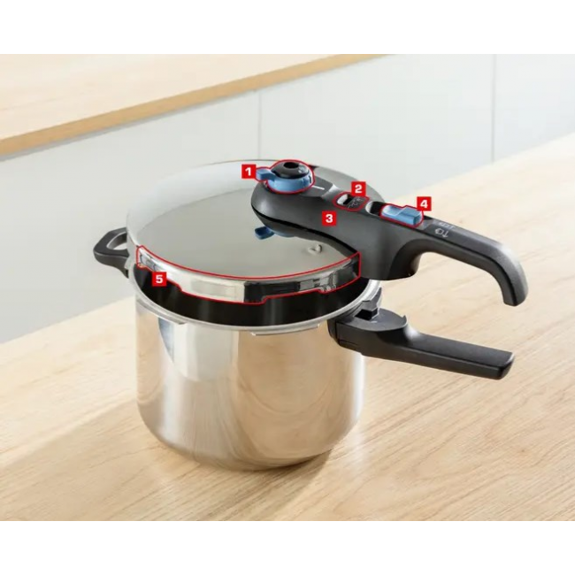 TEFAL Secure Trendy Pressure Cooker 4L + 6L + basket P2584301 TEFAL Secure Trendy Pressure Cooker 4L + 6L + basket P2584301