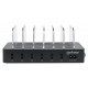 Manhattan Charging Station, 6x USB-A Ports, Outputs: 6x 2.4A, Smart IC, LED Indicator Lights, Black, Three Year Warranty