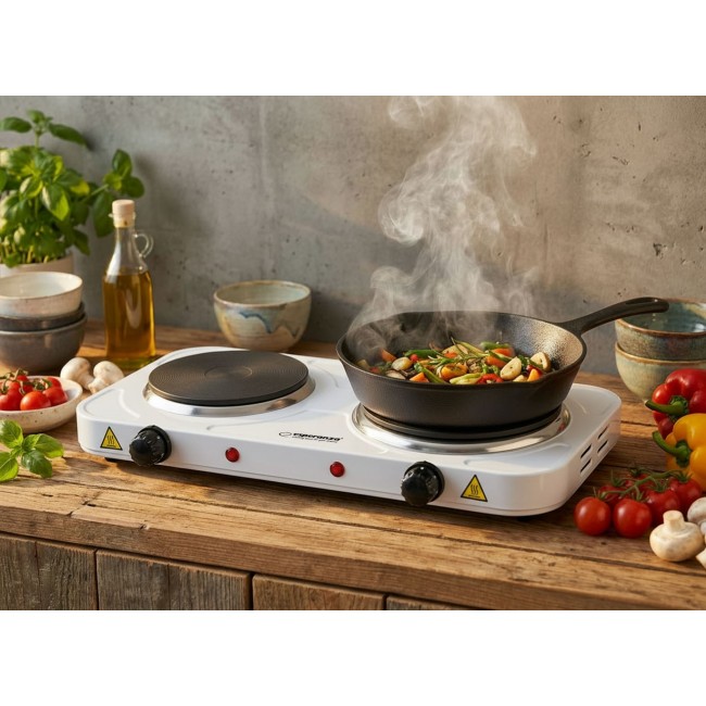 Esperanza EKH014W Electric cooker 2 zones White
