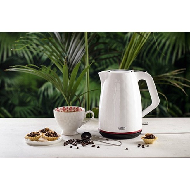 Adler AD 1277 W electric kettle 1.7 L 2200 W White Adler AD 1277 W electric kettle 1.7 L 2200 W White