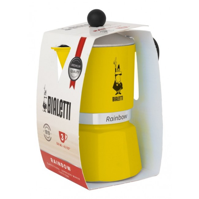 Bialetti Rainbow Moka pot Black, Yellow