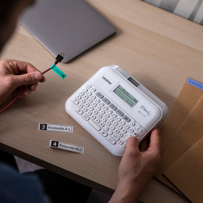 Brother PT-D410VP label printer ZINK (Zero-Ink) 180 x 180 DPI Wired TZe QWERTY