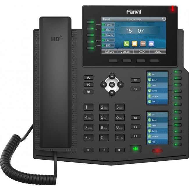 Fanvil X6U V2 IP phone Black 20 lines LCD Wi-Fi