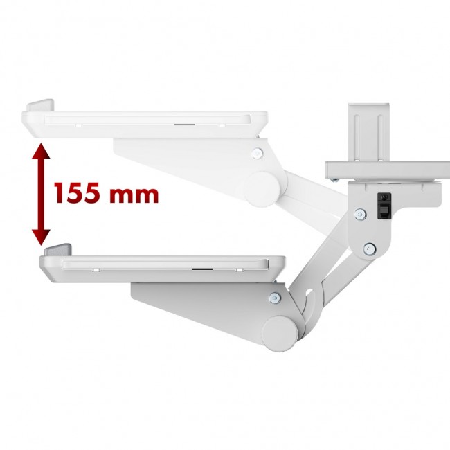 Maclean under-desk keyboard holder, adjustable, max. 5kg, white, MC-156 W Maclean under-desk keyboard holder, adjustable, max. 5kg, white, MC-156 W