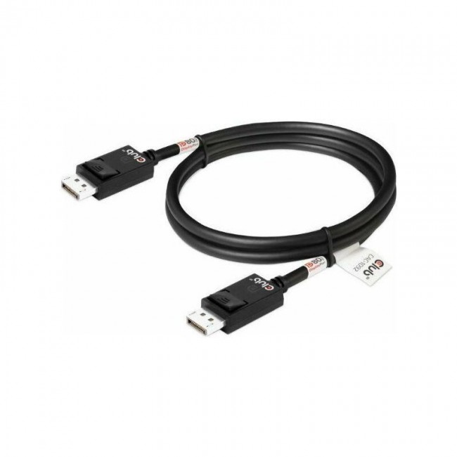 CLUB3D DisplayPort 2.1 Bi-Directional VESA DP80 Certified Cable 4K240Hz, 8K60Hz or 10K60Hz M/M 1.6m/5.25ft