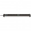 Power strip with switch Silver-Black Power strip with switch Silver-Black