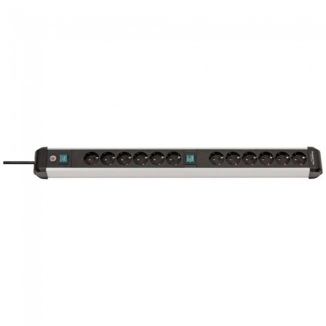 Power strip with switch Silver-Black Power strip with switch Silver-Black