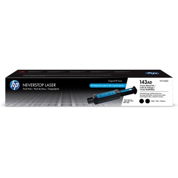 HP 143AD Dual Pack Black Original Neverstop Toner Reload Kit
