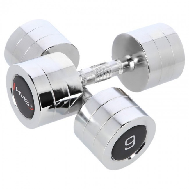 Chrome dumbbells 2x9 kg HMS CHD09