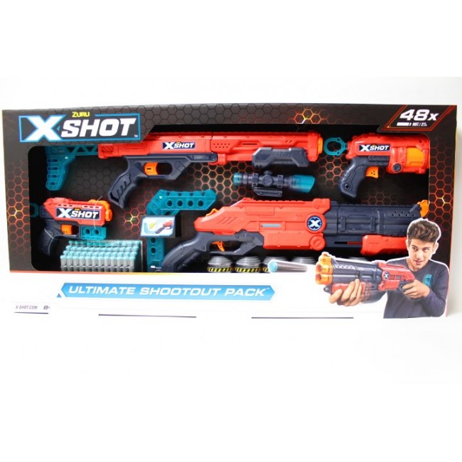 XSHOT Excel Ultimate Shootout Pack (4 Blasters 48 Darts, 6 Cans) ZURU XSHOT Excel Ultimate Shootout Pack (4 Blasters 48 Darts, 6 Cans) ZURU