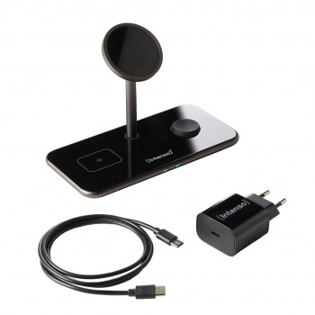 Intenso MB13 Headphones, Smartphone, Smartwatch Black USB Wireless charging Fast charging Indoor