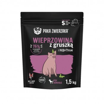PAKA ZWIERZAKA Pork with pear S - dry dog food - 1,5kg