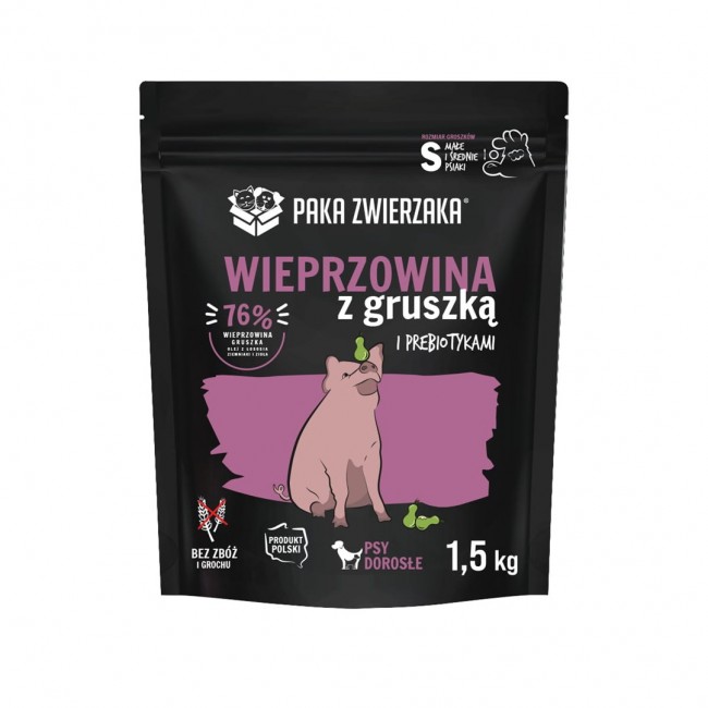 PAKA ZWIERZAKA Pork with pear S - dry dog food - 1,5kg