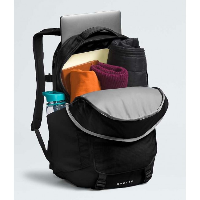 The North Face Router backpack Rucksack Black Nylon, Recycled polyester