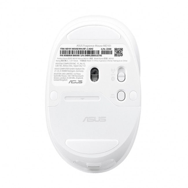 ASUS Fragrance MD101 mouse Home Ambidextrous RF Wireless + Bluetooth Optical 2400 DPI ASUS Fragrance MD101 mouse Home Ambidextrous RF Wireless + Bluetooth Optical 2400 DPI
