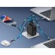 Conceptronic 4-Port 100W GaN USB PD Charger with USB-C Charging Cable, USB-C x 3, USB-A x 1, QC 3.0, PPS