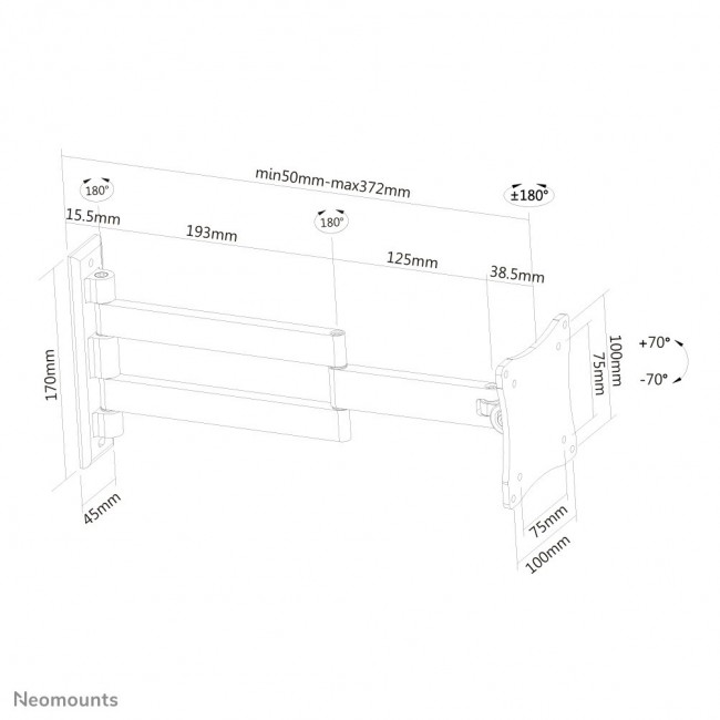 Neomounts FPMA-W830BLACK Monitor/TV mount wall 10-27