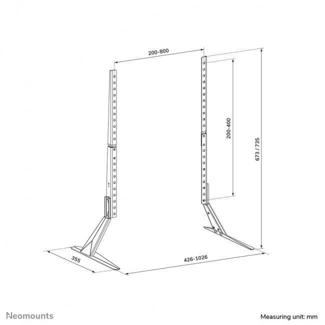 Neomounts DS45-430BL19 TV stand 23-75