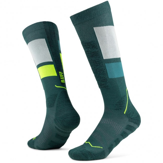 BUFF THERMONET Over The Calf Socks, Green, L