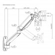 Maclean MC-332 Double Arm Monitor Wall Mount, 17-32 Maclean MC-332 Double Arm Monitor Wall Mount, 17-32