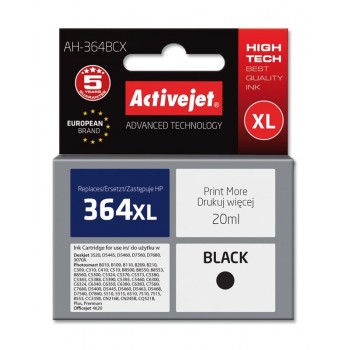 Activejet AH-364BCX Ink Cartridge (replacement for HP 364XL CN684EE Premium 20 ml black)