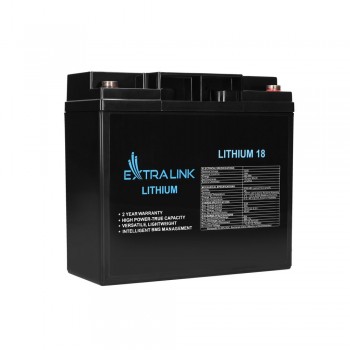 Extralink Accumulator LiFePO4 18AH 12.8V, BMS