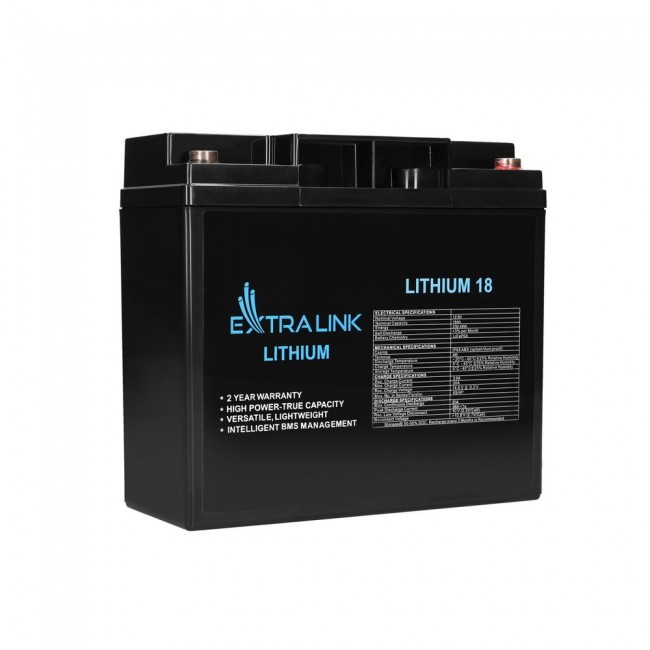 Extralink Accumulator LiFePO4 18AH 12.8V, BMS Extralink Accumulator LiFePO4 18AH 12.8V, BMS