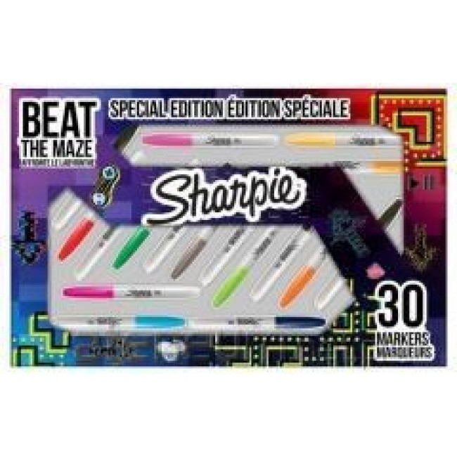 Sharpie 2180836 marker 30 pc(s) Blue, Green, Grey, Orange, Pink, Red, White, Yellow