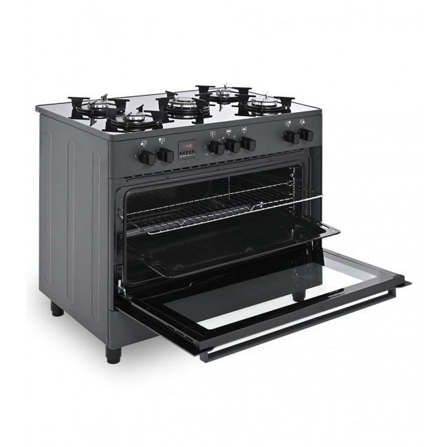 Ravanson KWGE-K90 black gas/electric cooker