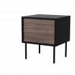 Bedside cabinet, 2 pcs. CORTINA 45x40x51 black/walnut Bedside cabinet, 2 pcs. CORTINA 45x40x51 black/walnut