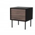 Bedside cabinet, 2 pcs. CORTINA 45x40x51 black/walnut