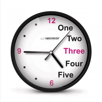 Esperanza Prague Black Mechanical Clock Round Black, White