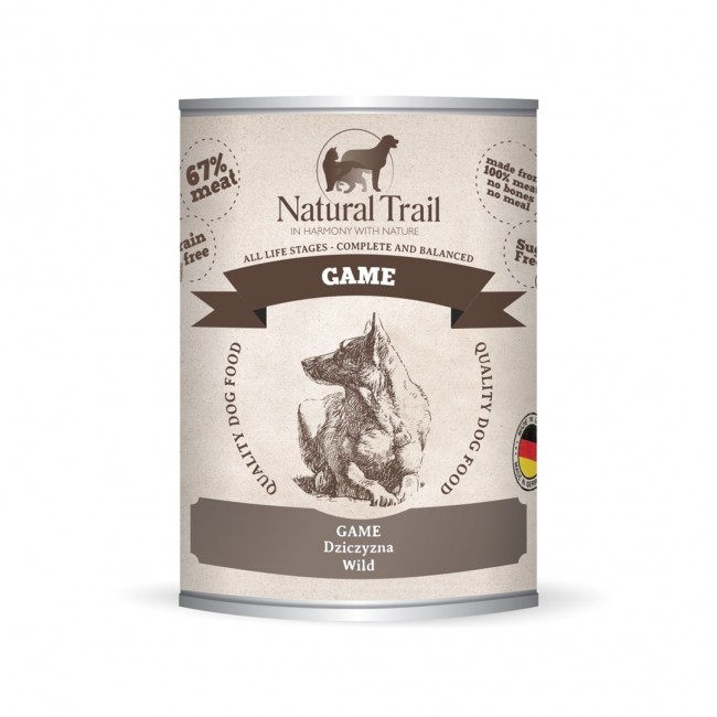 NATURAL TRAIL Game - wet dog food - 800g