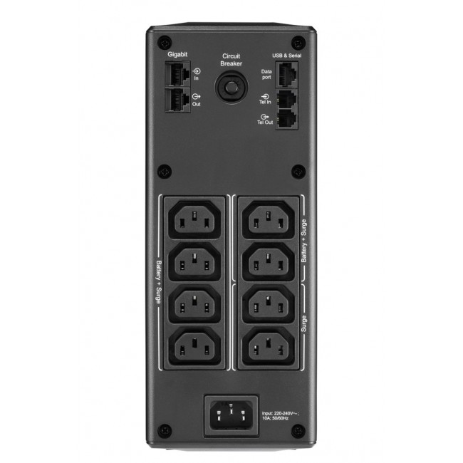 APC Back-UPS Pro, 1600VA/960W, Tower, 230V, 8x IEC C13 outlets, AVR, LCD, User Replaceable Battery