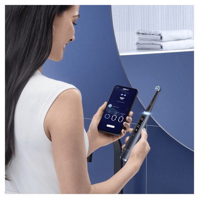 Oral-B iO 80363731 electric toothbrush Adult Rotating-oscillating toothbrush Black, Silver